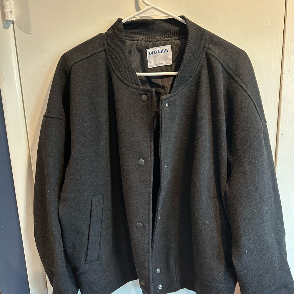 Old Navy womans Dark Gray Bomber Jacket size L